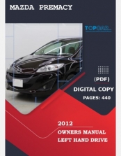 MAZDA PREMACY 2012 OWNERS MANUAL